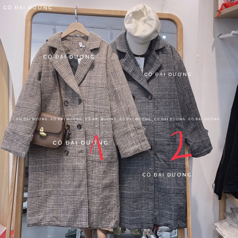 áo dạ kẻ dài mã 623