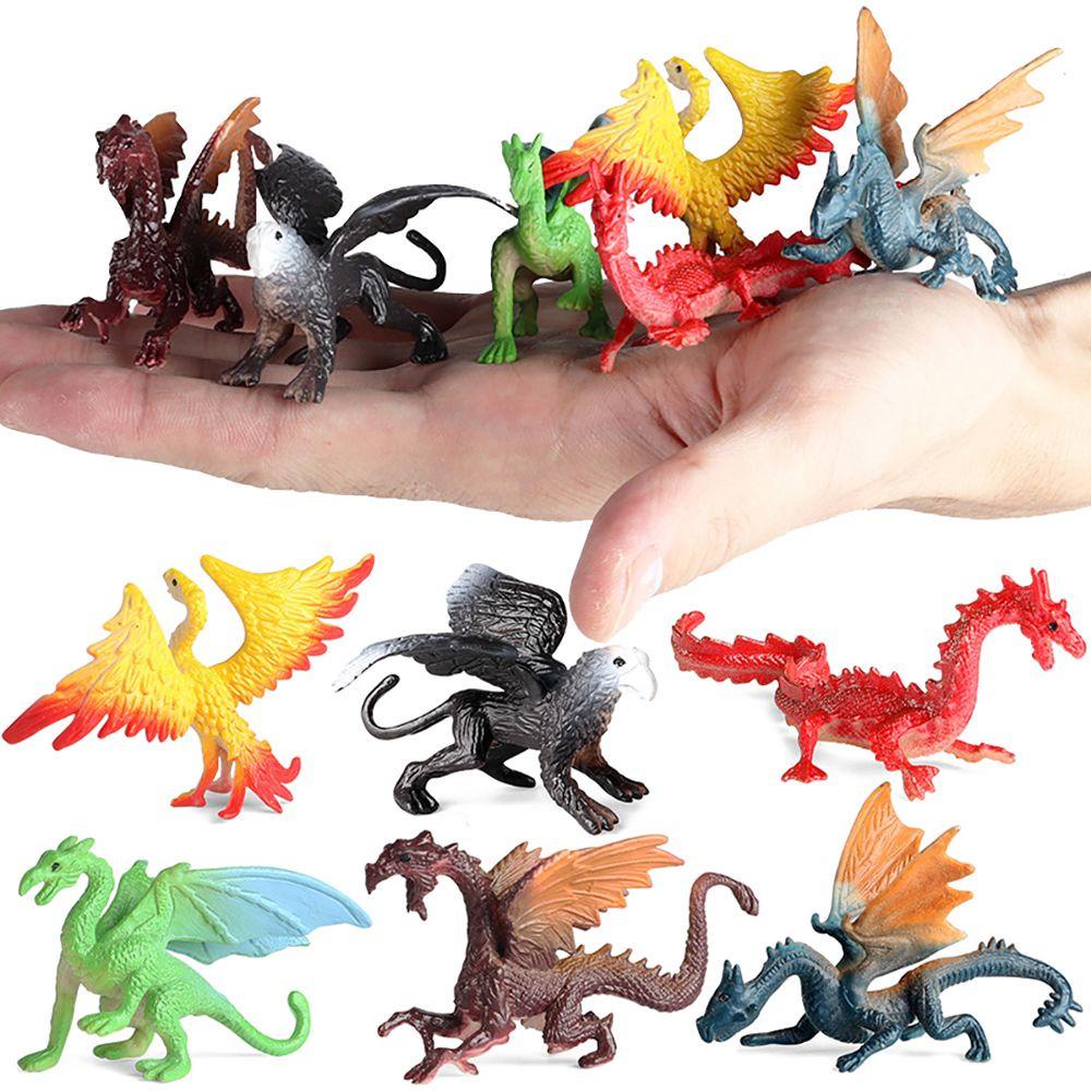 Set 6 Mô Hình Rồng Phượng Giả Dùng Trang Trí