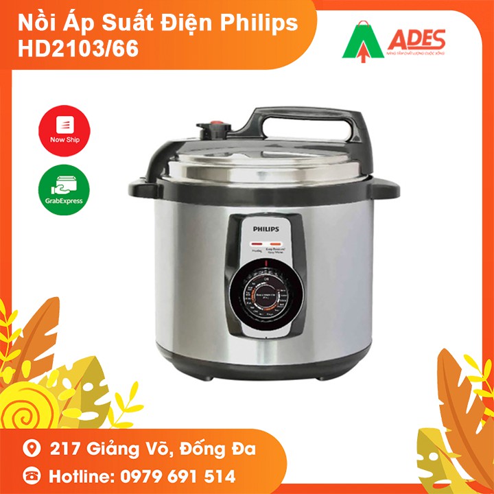 [Mã 154ELSALE2 giảm 7% đơn 300K] Nồi Áp Suất Điện Philips HD2103/66 5 Lít - 14 chức năng nấu tự động - Hàng chính hãng