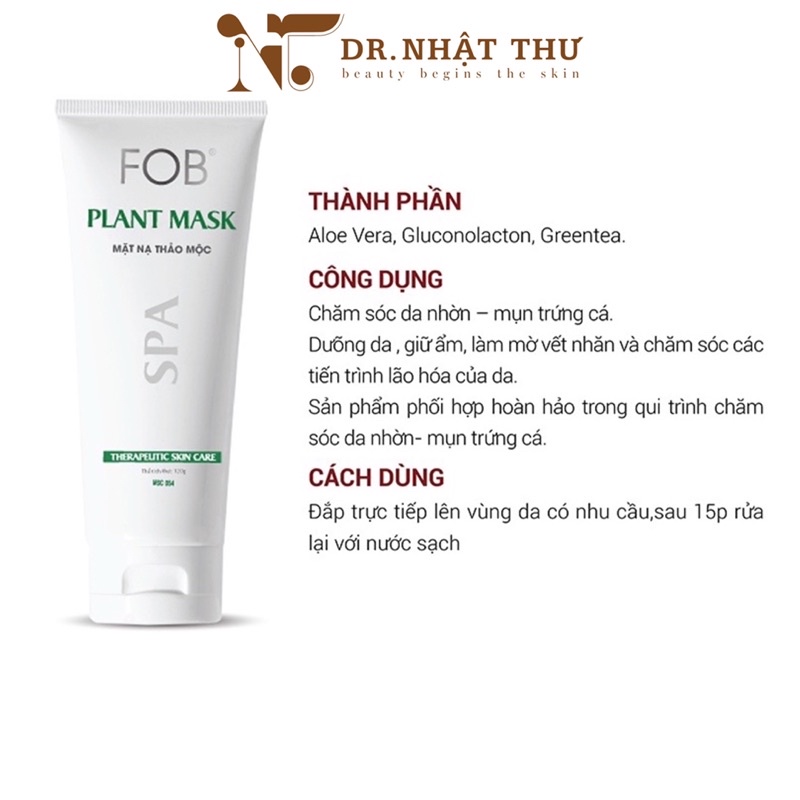 👩🏻‍⚕️ Mặt nạ thảo mộc - FOB PLANT MASK