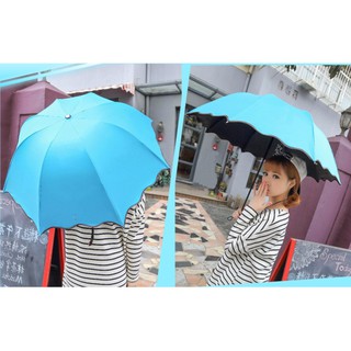 (GIẢM MẠNH )Ô dù gặp nước nở hoa màu xanh ngọc