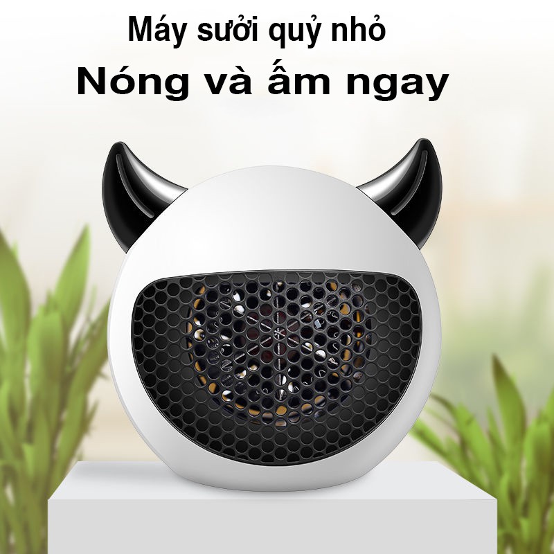 Quạt Sưởi Mini Đa Năng , Cao Cấp Heater Hình Mặt Quỷ, Quạt Sưởi Tiết Kiệm Điện Năng , An Toàn Khi Sử Dụng