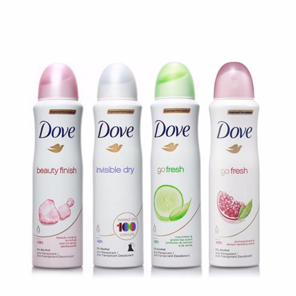 Xịt Khử Mùi Dove Go Fresh 48h Cucumber 150ml