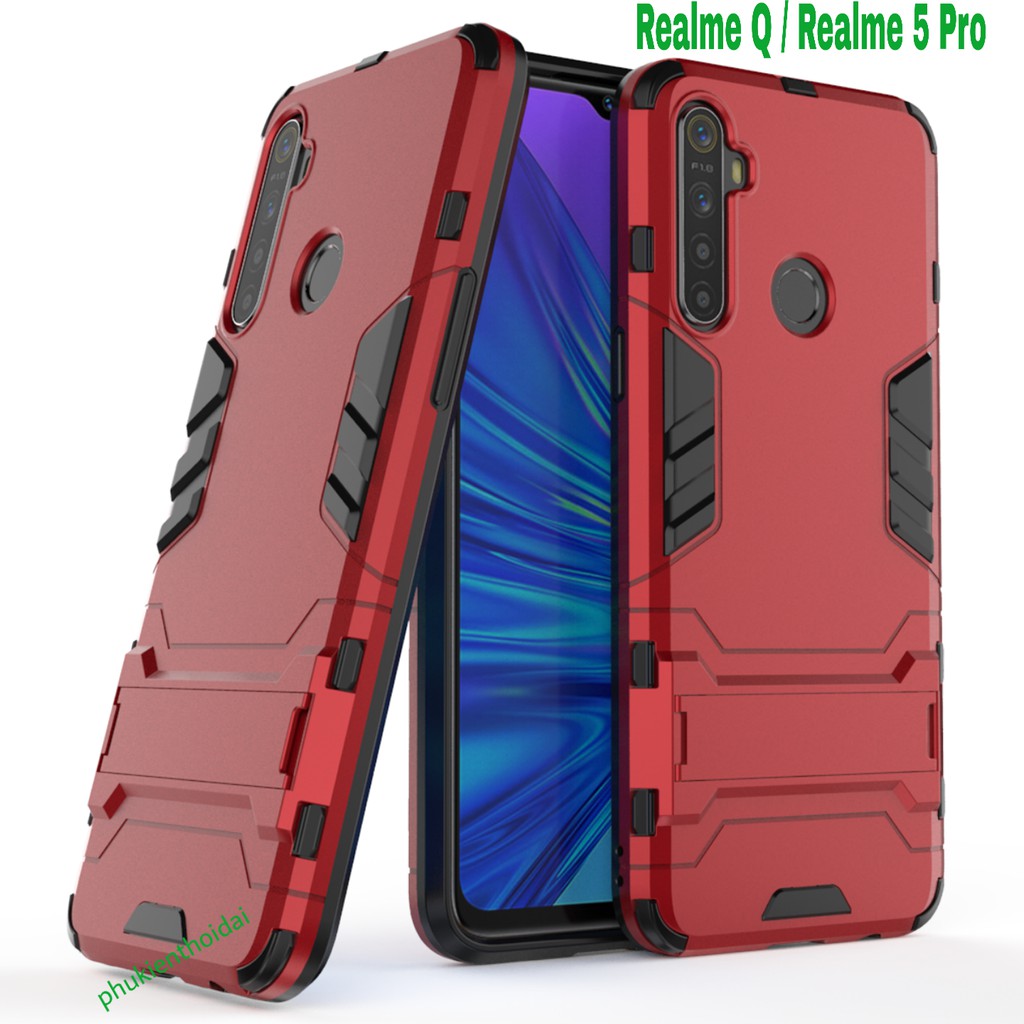 Ốp lưng Iron Man Realme Q / Realme 5 Pro chống sốc chống va đập mạnh