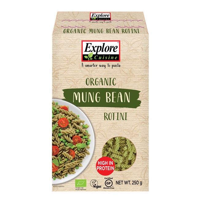 Nui Xoắn Đậu Xanh Hữu Cơ Explore Cuisine Mung Bean Rotini 250g