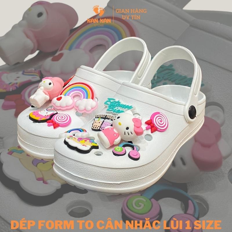 Giày Sục Bé Gái Cross KA102 Dép Sục Cho Bé Trẻ Em Kitty Elsa Pony Từ 3-10 Tuổi KanKanStore