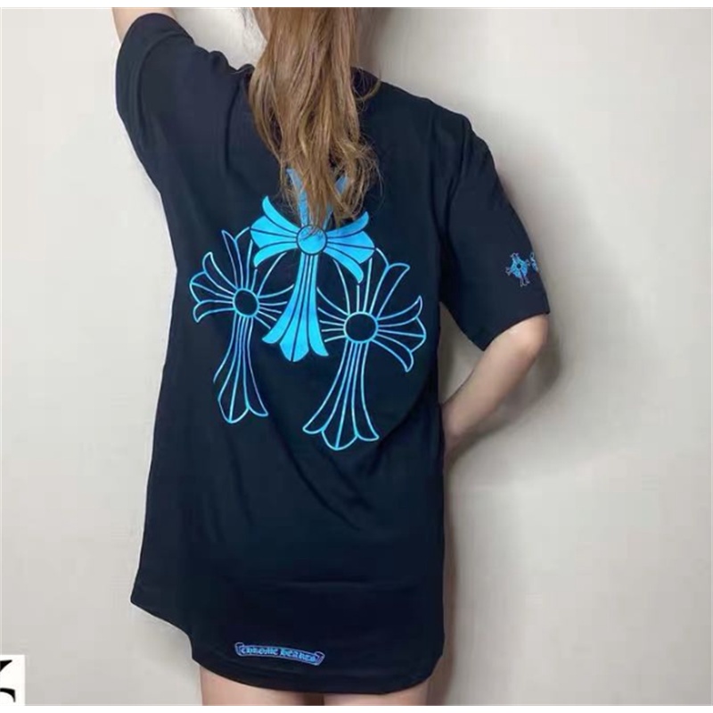 Áo thun cotton tay ngắn in họa tiết cổ điển thời trang cho nam và nữ