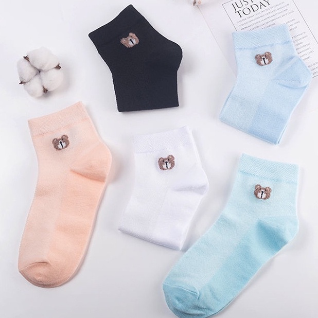 Tất hè nữ, vớ nữ Hàn Quốc tất lưới mỏng thoáng khí khử mùi tốt vải cotton thể thao