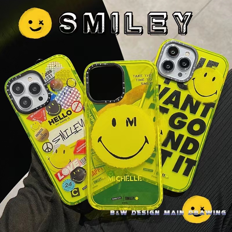 Ốp Điện Thoại Mềm Trong Suốt Màu Dạ Quang Hình Mặt Cười Dễ Thương Cho iPhone 13 12 11 Pro MAX 7Plus 8Plus IX XS MAX XR