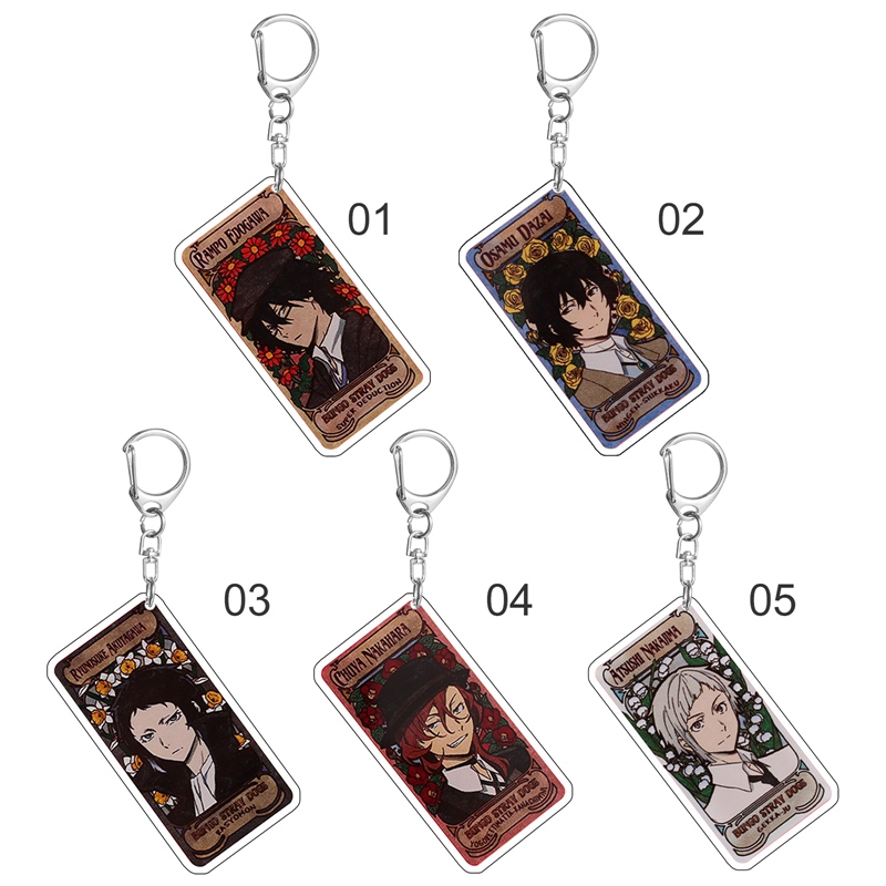 Móc khóa hình nhân vật hoạt hình anime Bungou Stray Dogs đáng yêu dễ thương