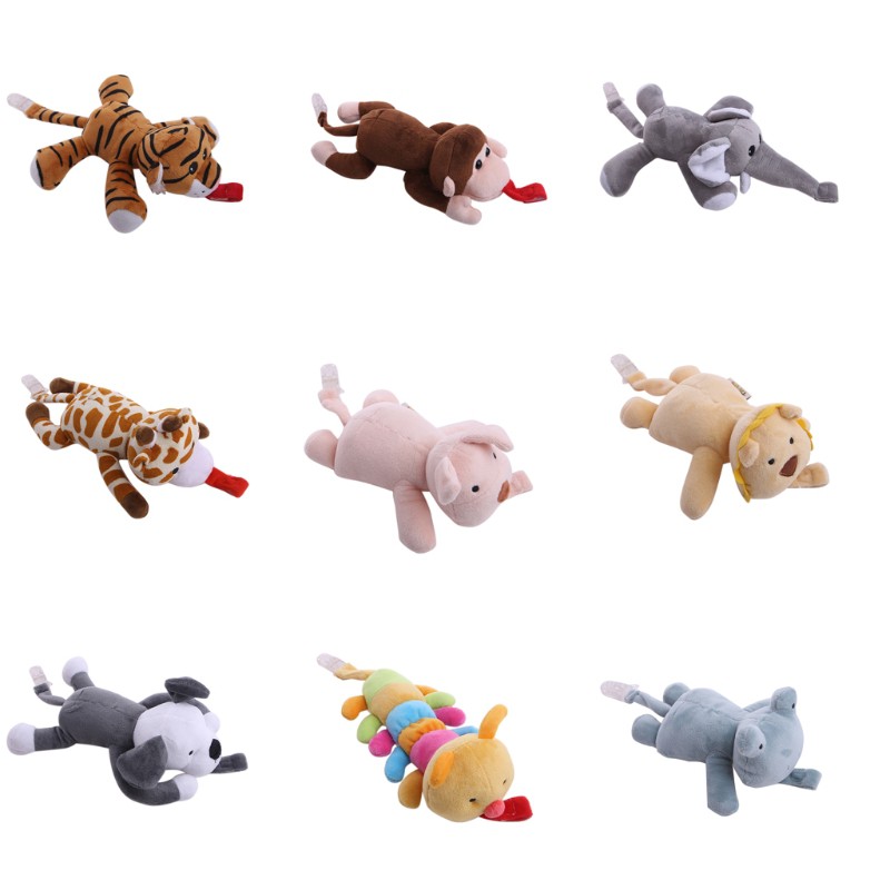 WARM♥Baby Boy Girl Dummy Pacifier Chain Clip Plush Animal Toys Soother
