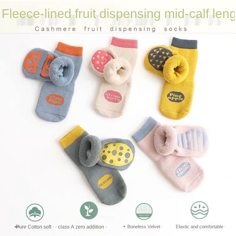 Vớ dày chống trượt thời trang thu đông cho bé