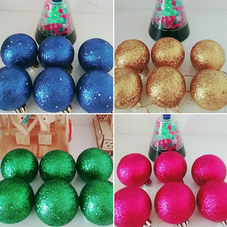 Quả châu trang trí Noel màu tím Kotanzi(bachtuyet102)