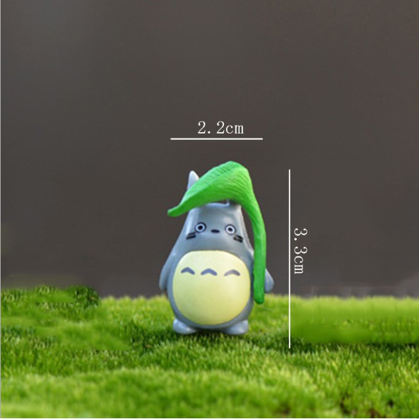 Mô hình Chu Totoro ( con nhỏ màu xanh trong film) che lá tránh mưa