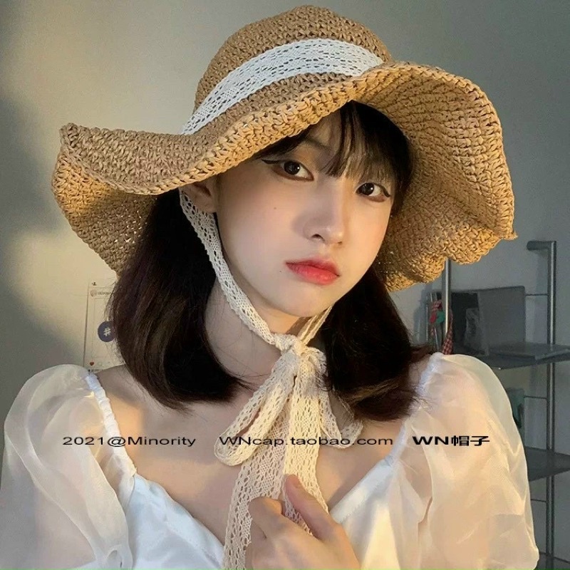MŨ / NÓN CÓI ( ĐI BIỂN ) TIỂU THƯ MỀM THẮT NƠ VINTAGE