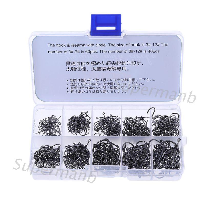 Hộp 500 Lưỡi Câu Bén Nhọn Có 10 Kích Cỡ