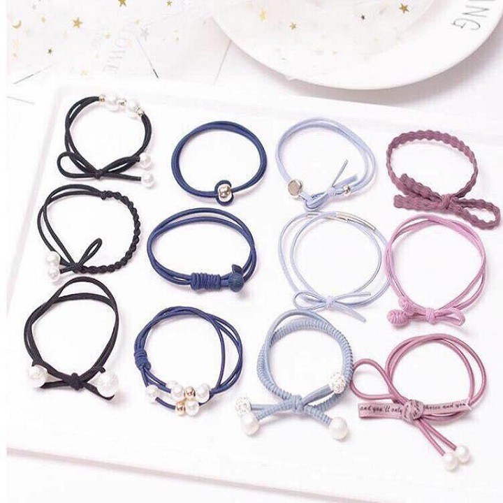 Hộp 12 Dây Cột Tóc Cute