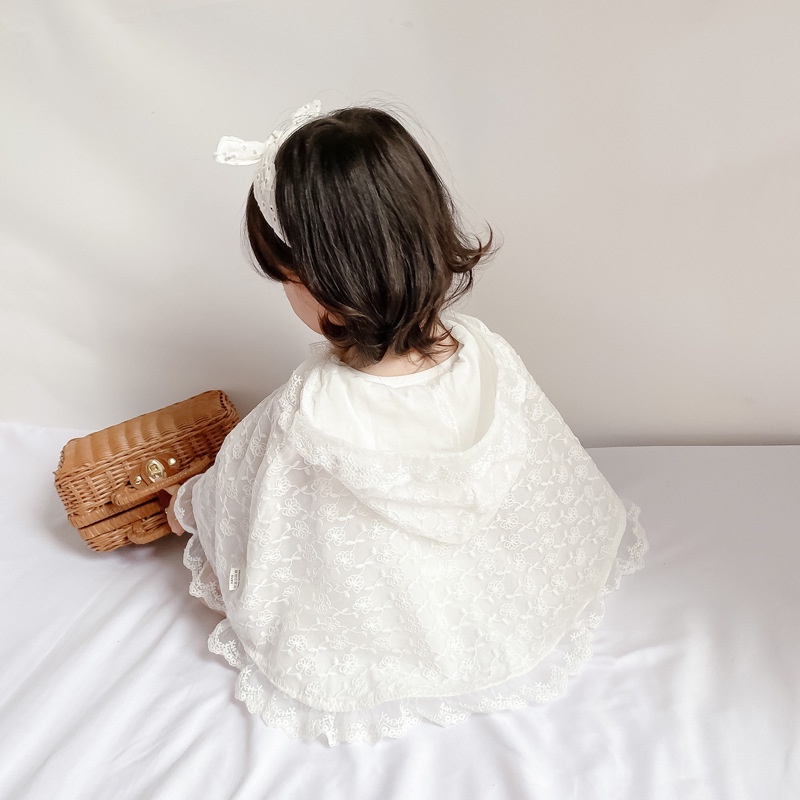 Áo khoác bé gái áo choàng poncho có thể mặc kèm váy công chúa dễ thương AMYO 11.AC02.01-1