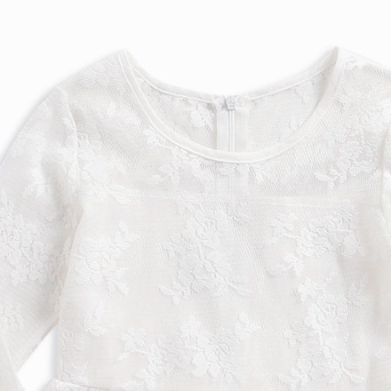 Đầm công chúa SANLUTOZ thiết kế ren màu trắng xinh xắn dành cho bé gái