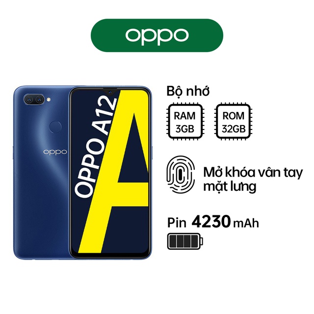 Điện thoại OPPO A12 (3GB/32GB) - Hàng chính hãng