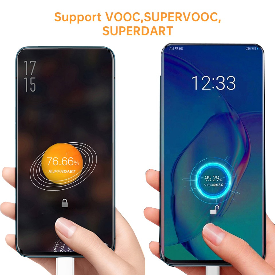Dây cáp sạc nhanh Fonken Oppo Type C 65w chất lượng cao tùy chọn chiều dài