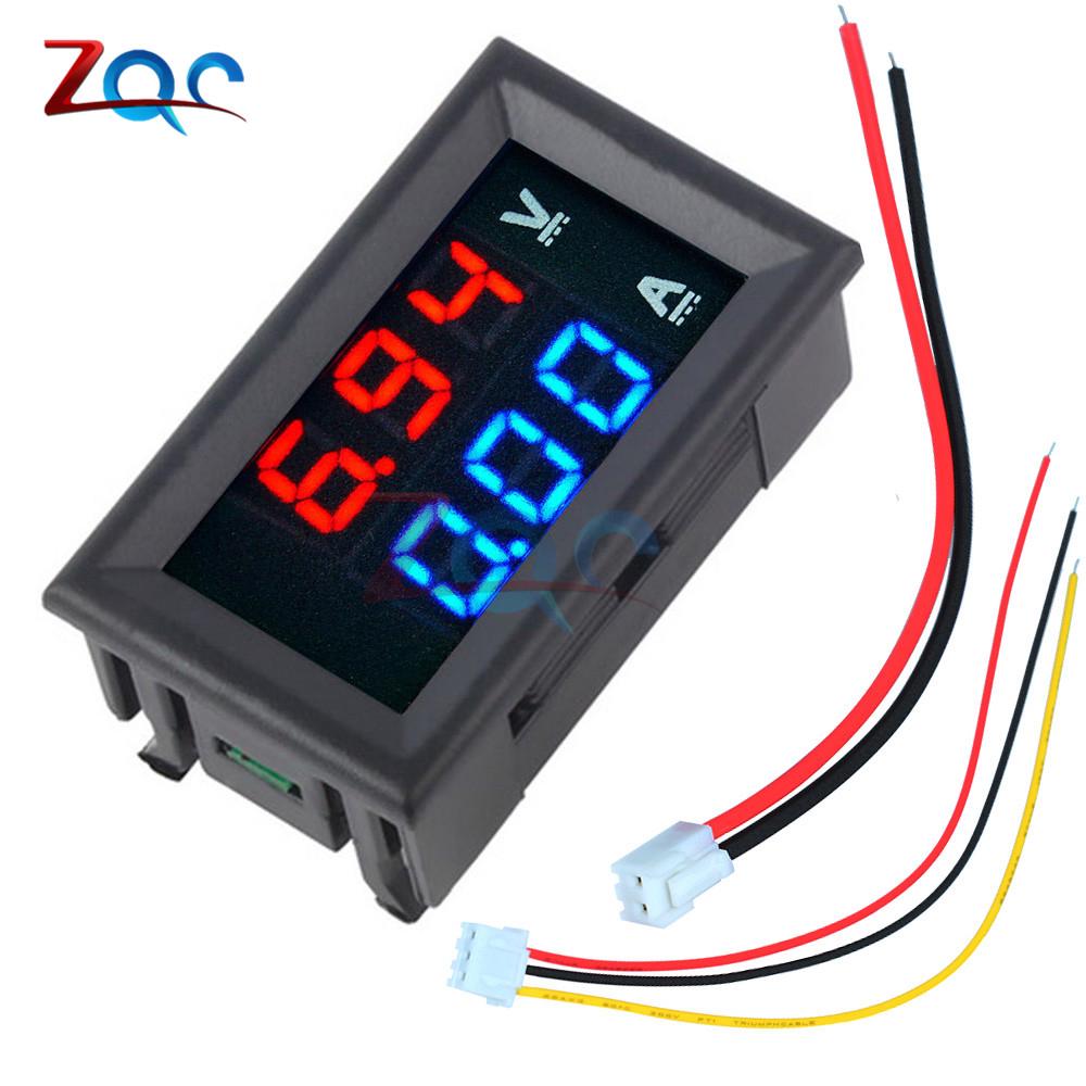 Máy đo kĩ thuật vôn kế DC ampe kế hiển thị đèn LED 100V 10A
