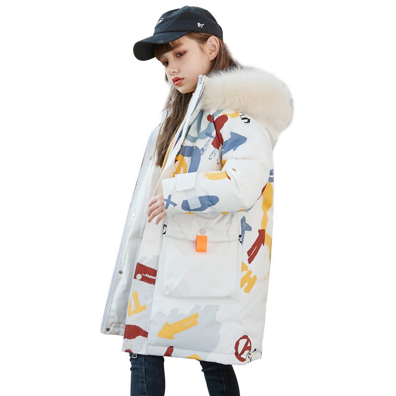 Children Girls Coat Long Thick Winter Clothes Children Coat