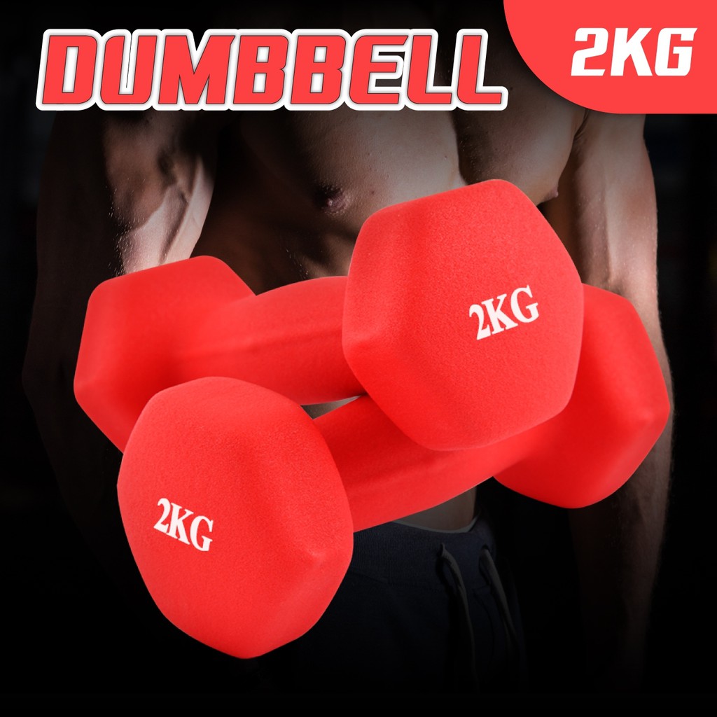 GYM Dum - Cặp tạ tay 2kg ALL COLOR cao cấp lõi thép đặc, bọc caosu nhám