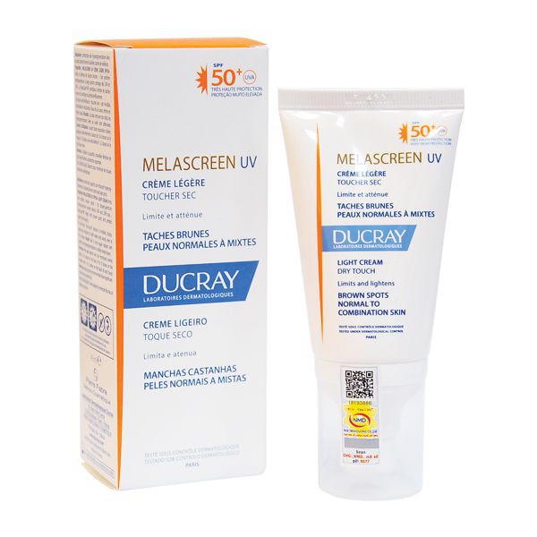 Kem Chống Nắng Ducray Melascreen Ngăn Tia Uv, Làm Sáng Da Và Chống Lão Hoá  Uv Light Cream Spf50 Ducray 40Ml