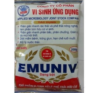 Chế phẩm em ủ phân, ủ rác hữu cơ emuniv, phân vi sinh ứng dụng emuniv
