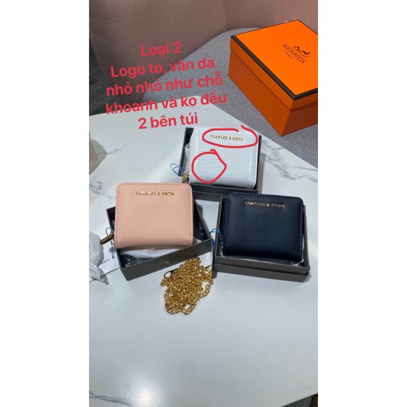 Ví CnK xuất mini gập kéo có Dây đeo chéo hàng like Auutth fullbox