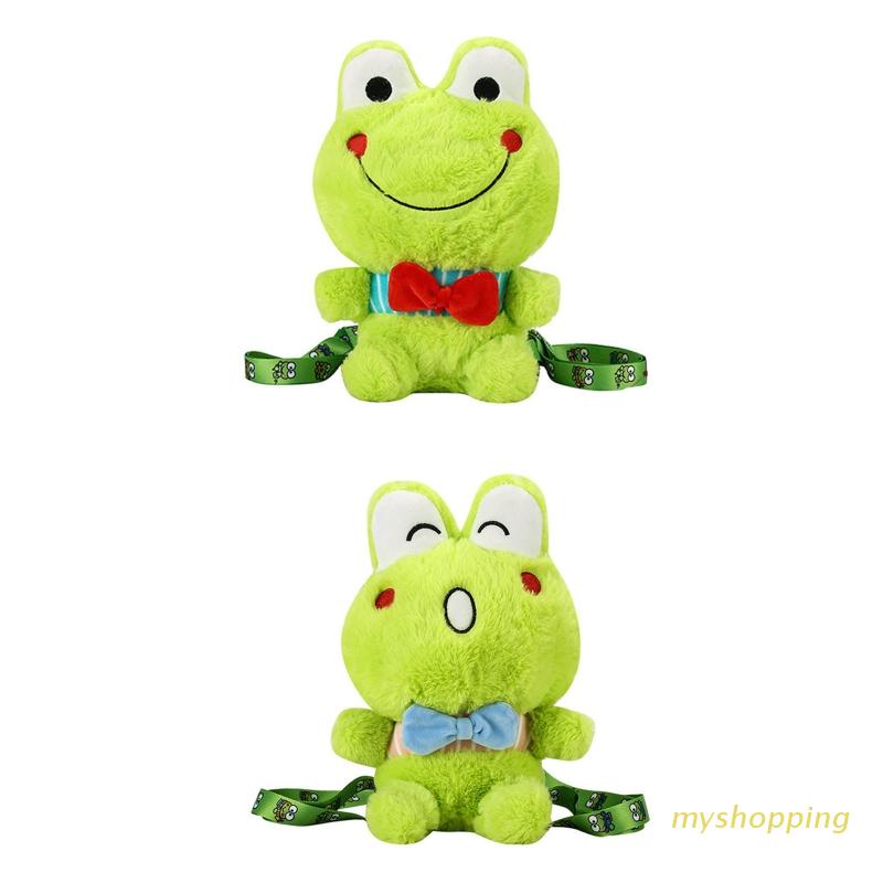 Ba Lô Đeo Vai Hình Chú Ếch Hoạt Hình Nhồi Bông Dễ Thương Cho Bé