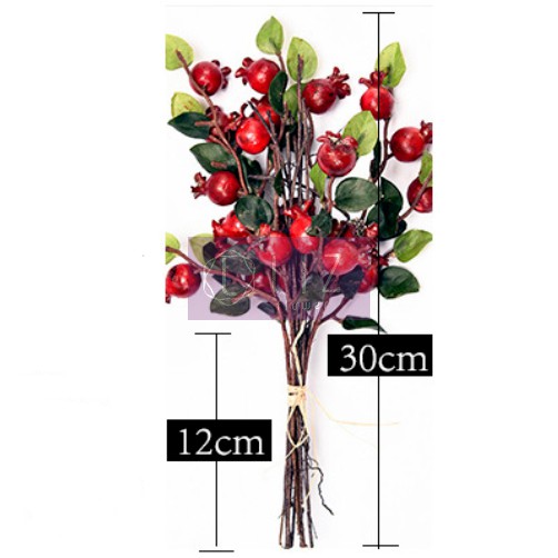 BÓ LỰU CẦM TAY 24 QUẢ NHỎ SANG CHẢNH CAO 30CM LIZ111