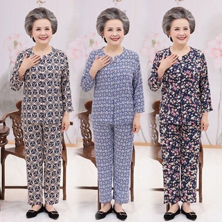Bộ đồ bà già cotton lụa, áo bà ba xuân hè