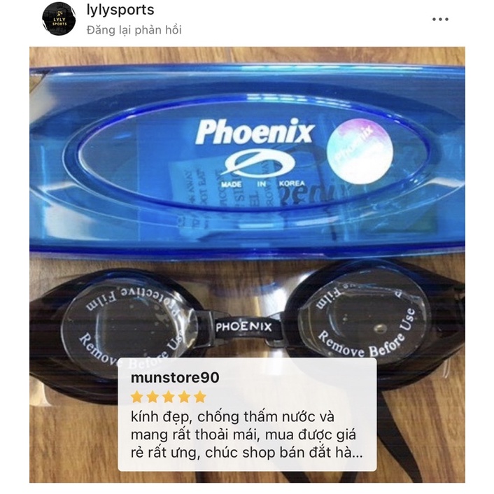 Kính Bơi PHOENIX 203 giá rẻ dành cho người lớn và trẻ em, kính bơi chống nước có dây điều chỉnh - LYLYSPORTS