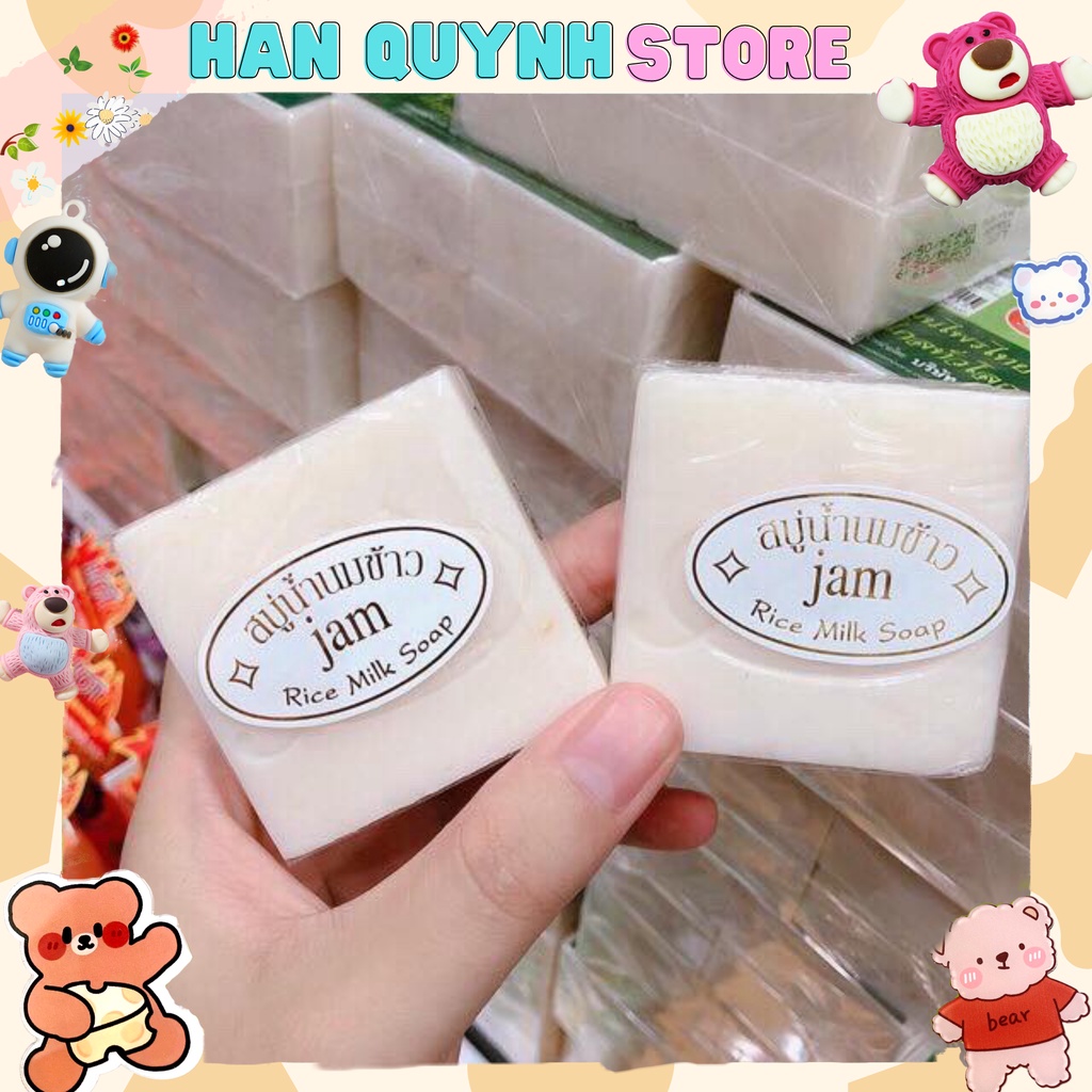 Xà Phòng Gạo Sữa Thái Lan - Bánh Hình Vuông - Bán Lẻ 1 Bánh - DATE Mới