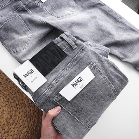 Quần jean nam thiết kế slimfit 2020 tone màu xám bạc nổi bật , bụi bặm và cá tính - Quần bò thời trang nam PAPAZi -vt1