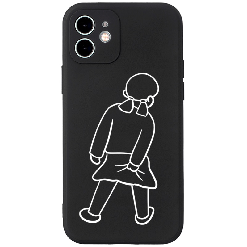 Ốp lưng JEERO mềm cặp đôi dễ thương đẹp độc lạ cho iPhone 13 12 11 Pro Max SE 2020 X XR XS ip 8 7 6 6S Plus HFF502