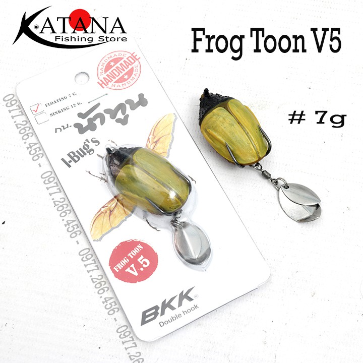 Mồi Câu Lure Frog Toon - Thế Hệ Mới V5 - Bọ cánh cứng 7g 12g