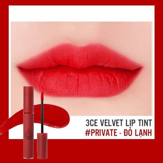 ??son kem 3ce velvet lip tint - private đỏ lạnh