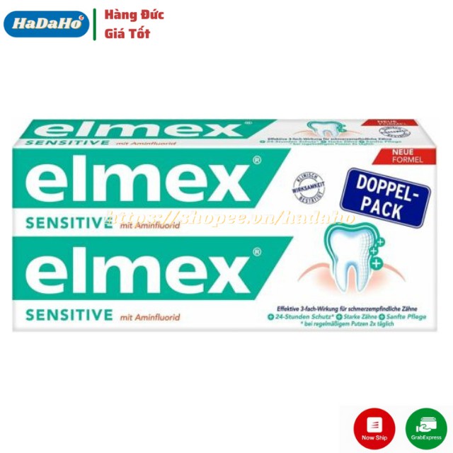 Kem đánh răng Elmex Sensitive  (set đôi)