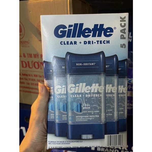 Lăn khử mùi mẫu mới Gillette Cool wave 5 in1