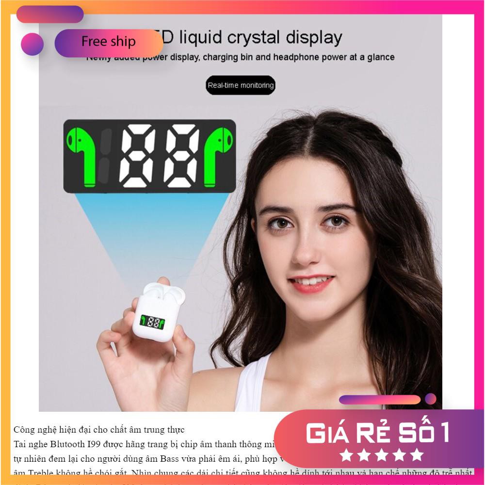 [Bán Sỉ - FreeShip] Tai nghe bluetooth i99 Hỗ Trợ Sạc Không Dây Màn Hình Led Kỹ Thuật Số