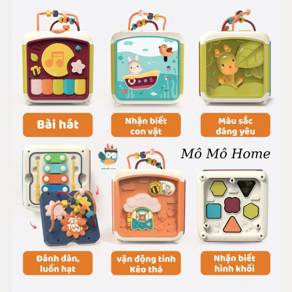 Đồ chơi có nhạc, Hộp đồ chơi 6 mặt đa năng. Phát triển đa giác quan, tư duy, học hỏi