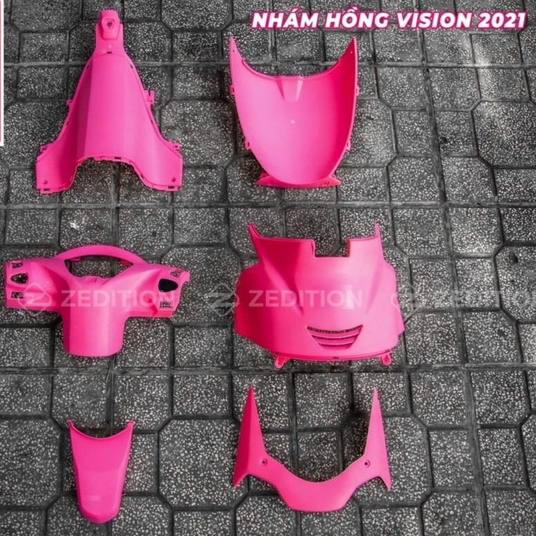 BỘ FULL 6 MÓN MỦ NHỰA NHÁM VISION 2021 panvaroi màu cam  hồng , vàng  , trắng ,  xanh ngọc bích đỏ