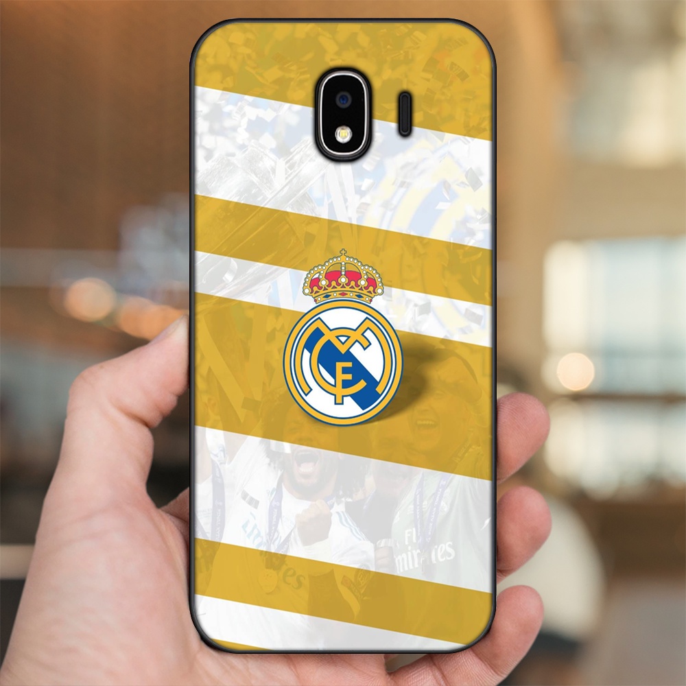 Ốp lưng Samsung J4 viền đen in hình Real Madrid