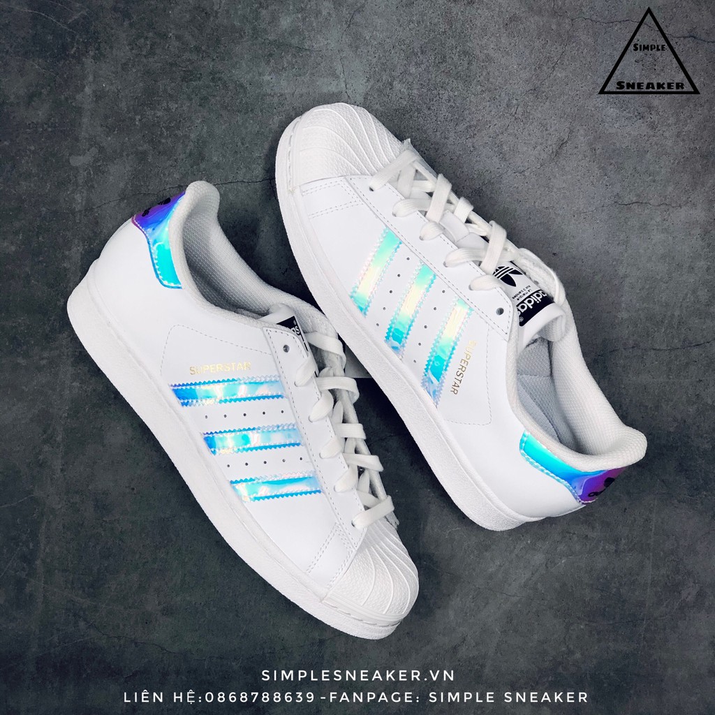 Giày Superstar Nữ FREESHIP Giày Adidas Chính Hãng- Adidas Superstar Hologram Nữ Chuẩn Auth [AQ6278]