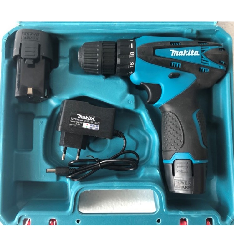 Máy Khoan Pin Makita 12V Chính Hãng 330Dwe Khoan Gỗ, Kim Loại ,Vặn Vít Tặng Kèm 1 Pin