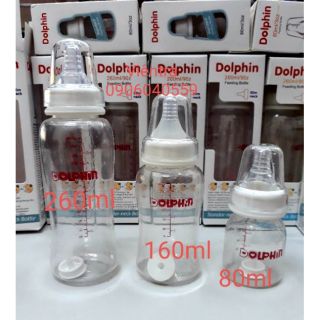 Bình sữa cổ hẹp DOLPHIN 80ml/160ml/260ml