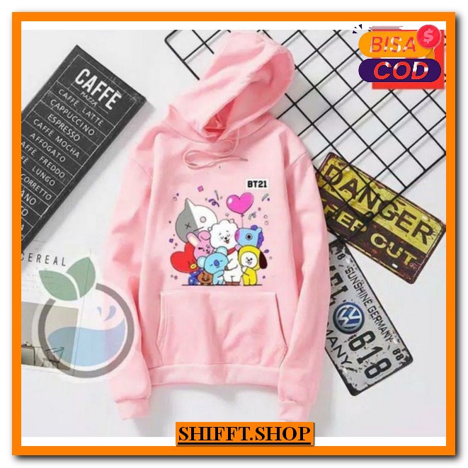 Áo Khoác Hoodie Bt21 // Cnds Cho Nữ 6 7 8 9 10 11 12 Tuổi